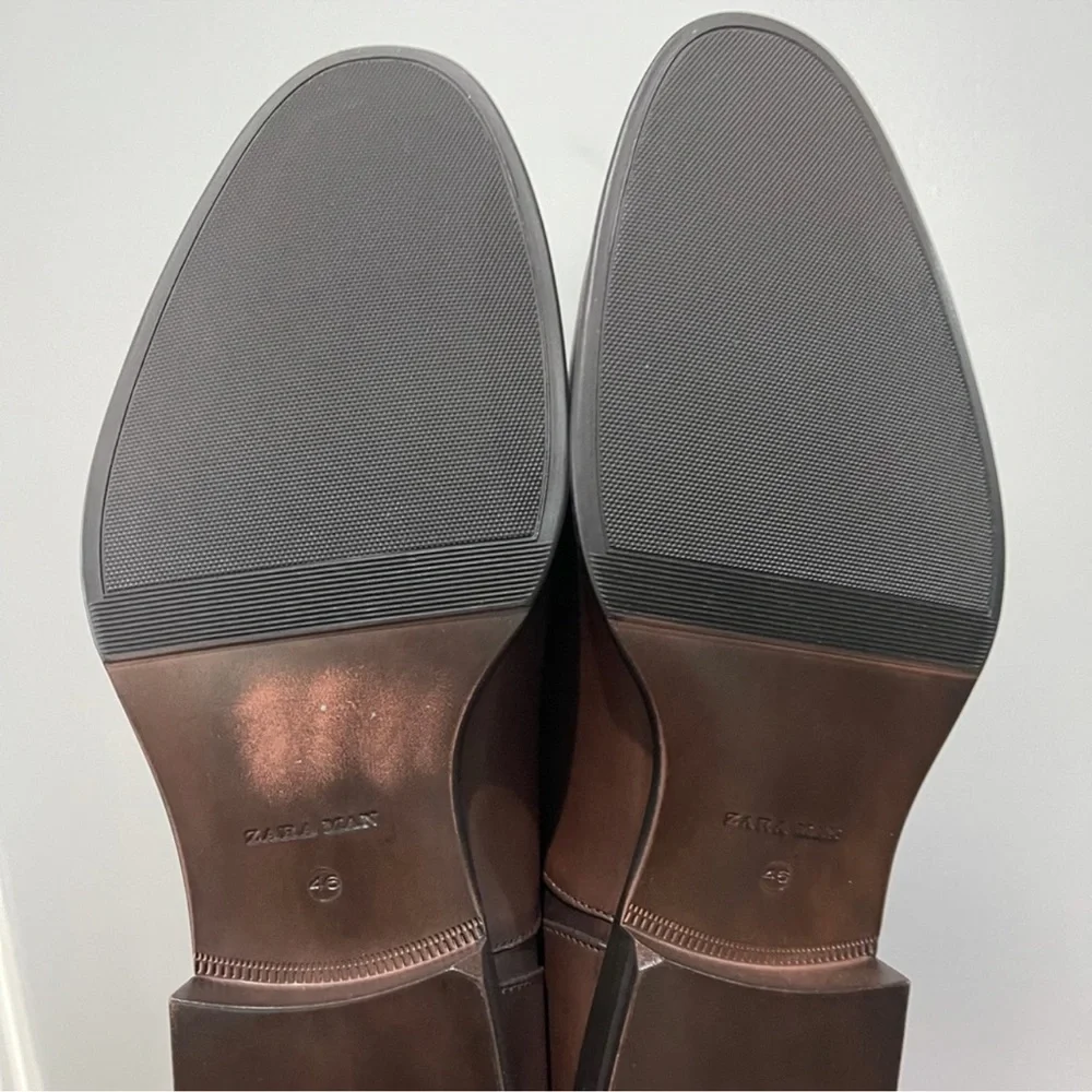 Brand New Zara Men's Classic Drk Brown Oxfords Sz 13 (46) - Picture 14 of 16